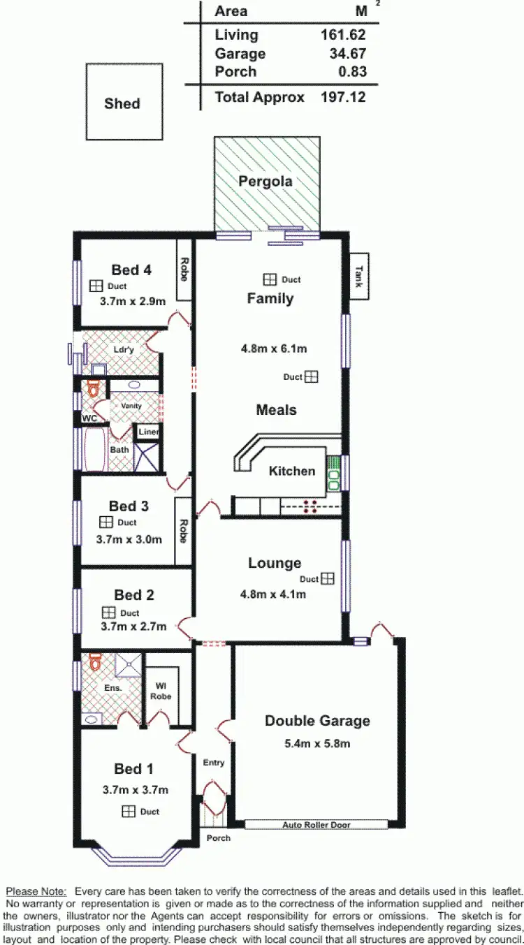 Floorplan of Homely house listing, 36 Macfarlane Way, Andrews Farm SA 5114