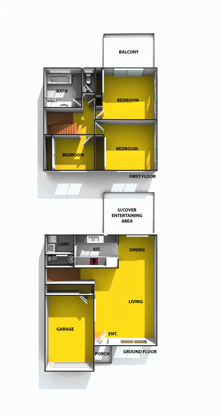 Floorplan of Homely townhouse listing, 46/8 Lyon Street, Dicky Beach QLD 4551