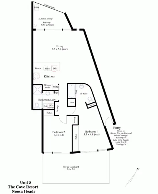 Floorplan of Homely unit listing, 5/24 Little Cove Rd, Noosa Heads QLD 4567