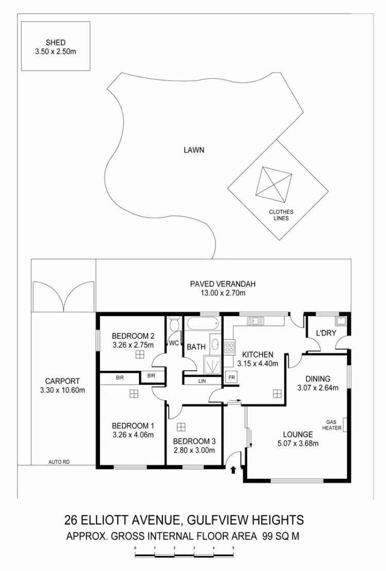 Floorplan of Homely house listing, 26 Elliott Avenue, Gulfview Heights SA 5096