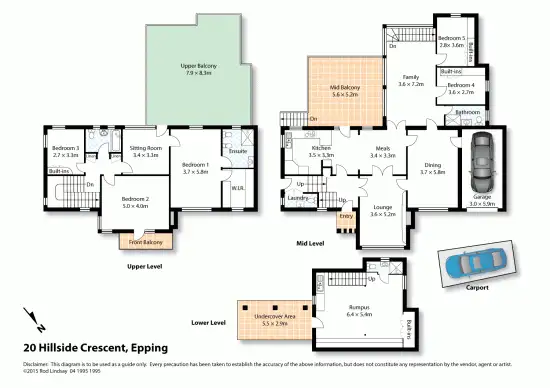 Floorplan of Homely house listing, 20 Hillside Crescent, Epping NSW 2121