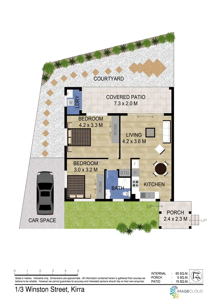 Floorplan of Homely unit listing, 1/3 Winston Street, Kirra QLD 4225