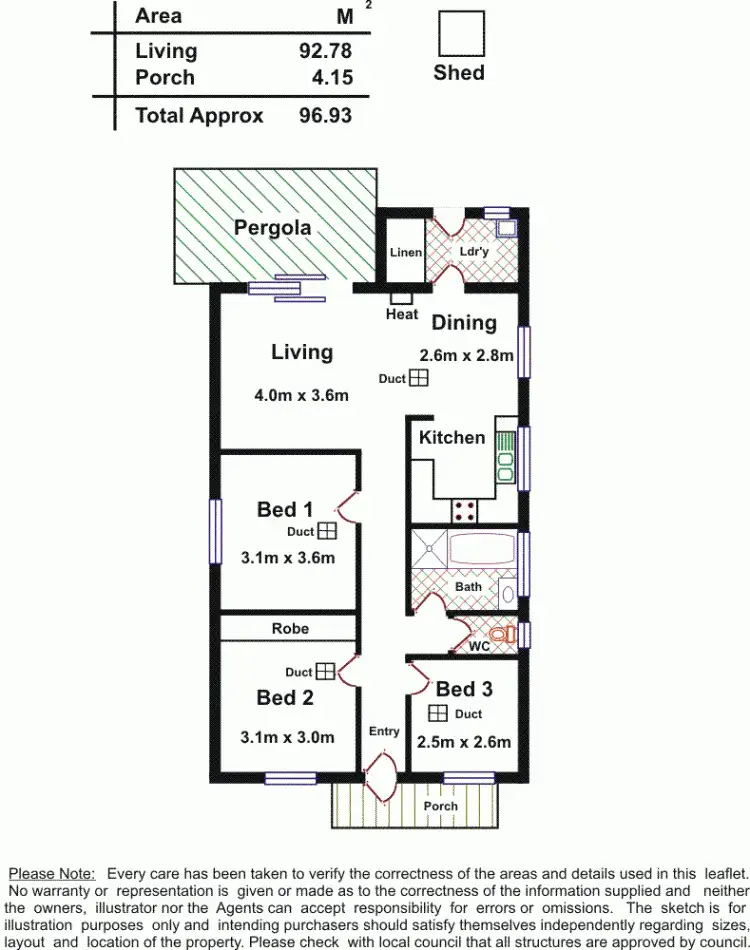 Floorplan of Homely house listing, 3/1 Goddard Drive, Salisbury Park SA 5109