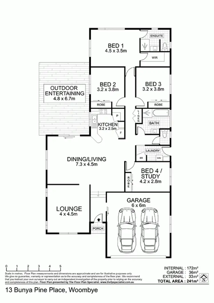Floorplan of Homely house listing, 13 Bunya Pine Place, Woombye QLD 4559