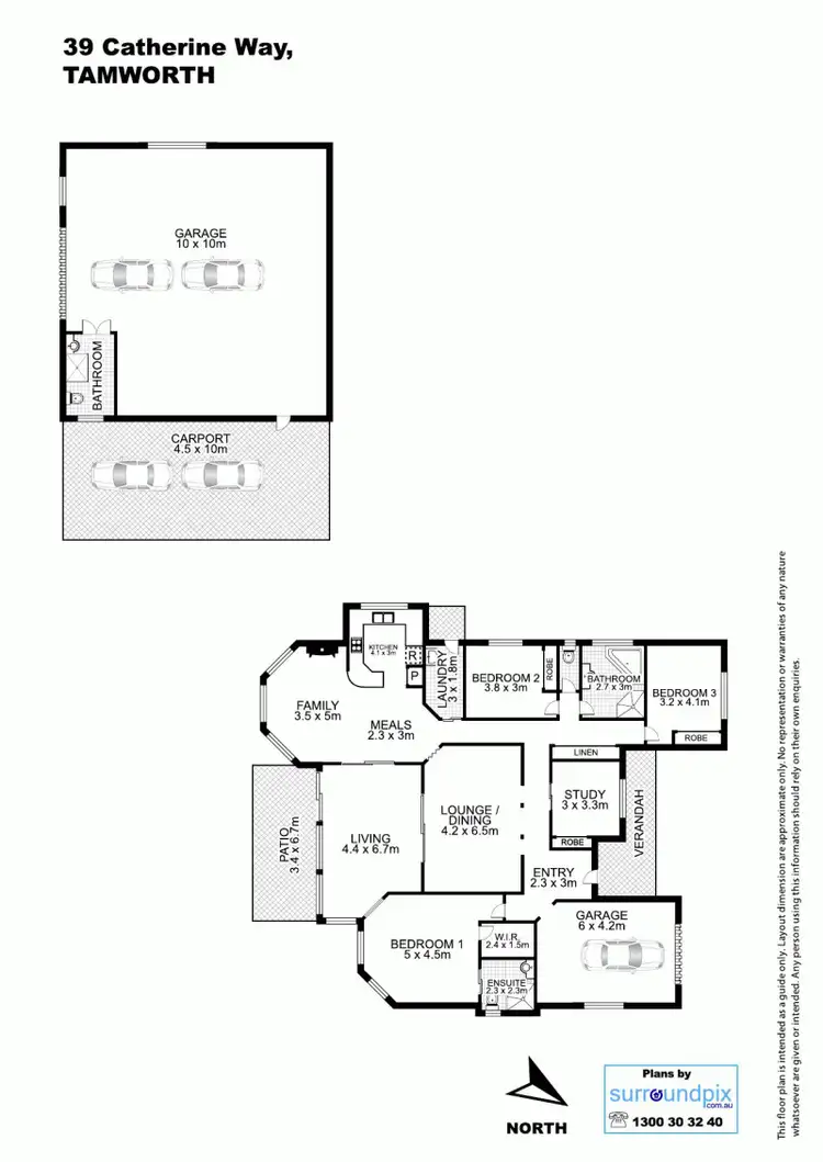 Floorplan of Homely house listing, 39 Catherine Way, Tamworth NSW 2340