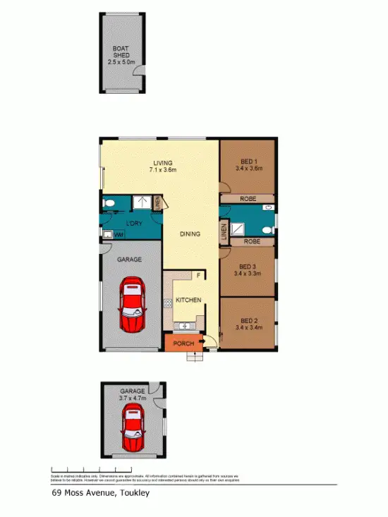 Floorplan of Homely house listing, 69 MOSS AVE, Toukley NSW 2263