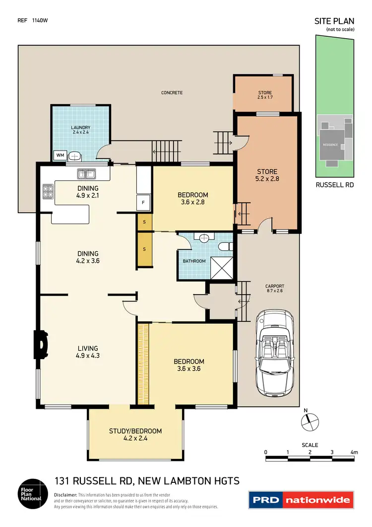 Floorplan of Homely house listing, 131 Russell Road, New Lambton Heights NSW 2305