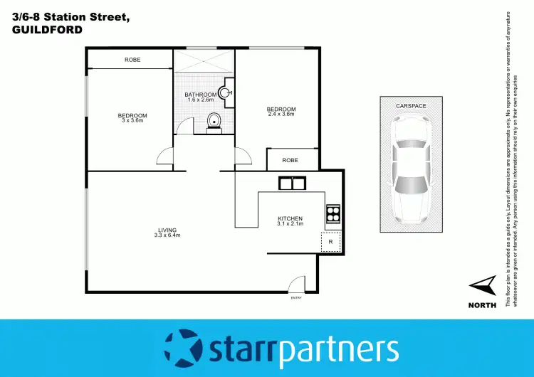 Floorplan of Homely unit listing, 3/6-8 Station Street, Guildford NSW 2161