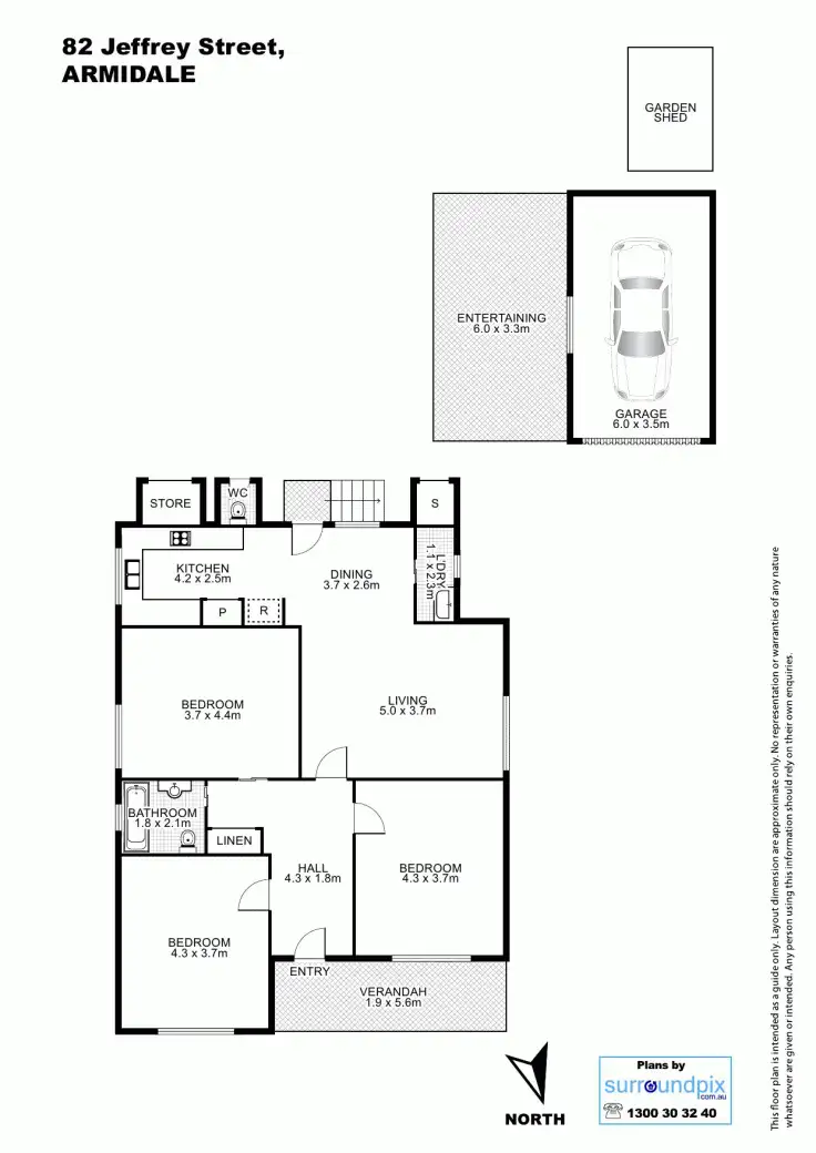 Floorplan of Homely house listing, 82 Jeffrey Street, Armidale NSW 2350