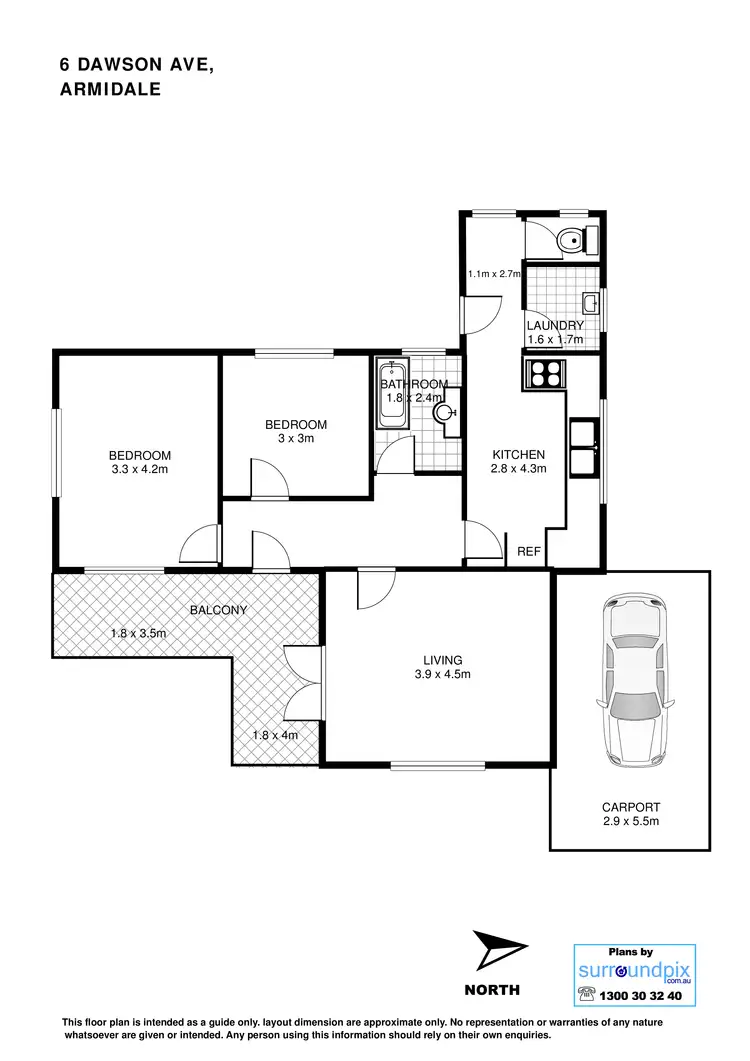 Floorplan of Homely house listing, 6 Dawson Avenue, Armidale NSW 2350