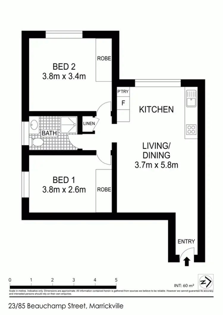 Floorplan of Homely apartment listing, 23/85 Beauchamp St, Marrickville NSW 2204