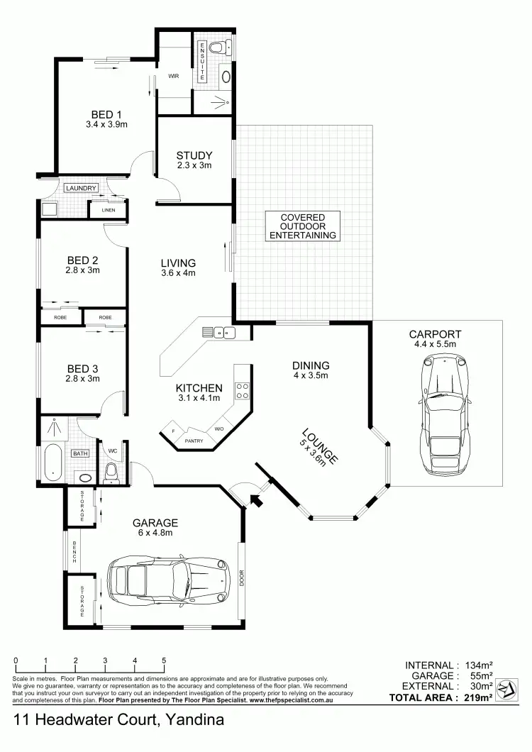 Floorplan of Homely house listing, 11 Headwaters Court, Yandina QLD 4561