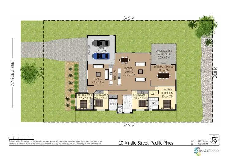 Floorplan of Homely house listing, 10 Ainslie Street, Pacific Pines QLD 4211