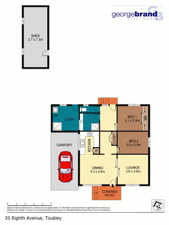 Floorplan of Homely house listing, 20 Eighth Avenue, Toukley NSW 2263