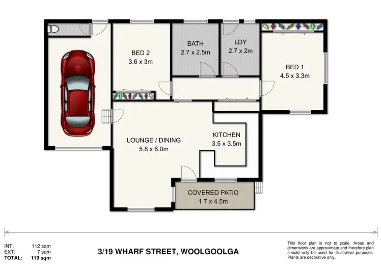 Floorplan of Homely villa listing, 3/19 Wharf Street, Woolgoolga NSW 2456