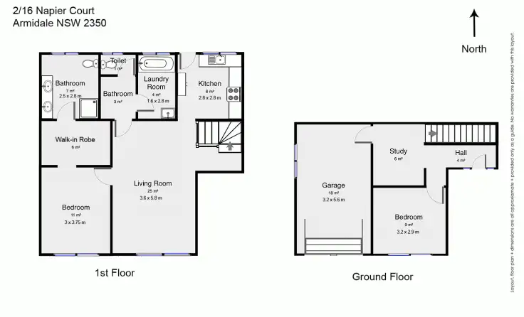 Floorplan of Homely house listing, 2/16 Napier Court, Armidale NSW 2350