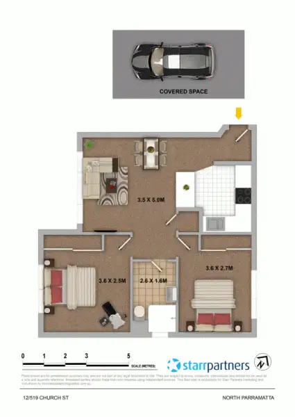 Floorplan of Homely unit listing, 12/519 Church Street, North Parramatta NSW 2151