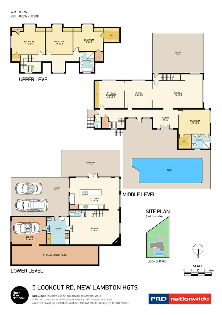 Floorplan of Homely house listing, 5 Lookout Road, New Lambton Heights NSW 2305