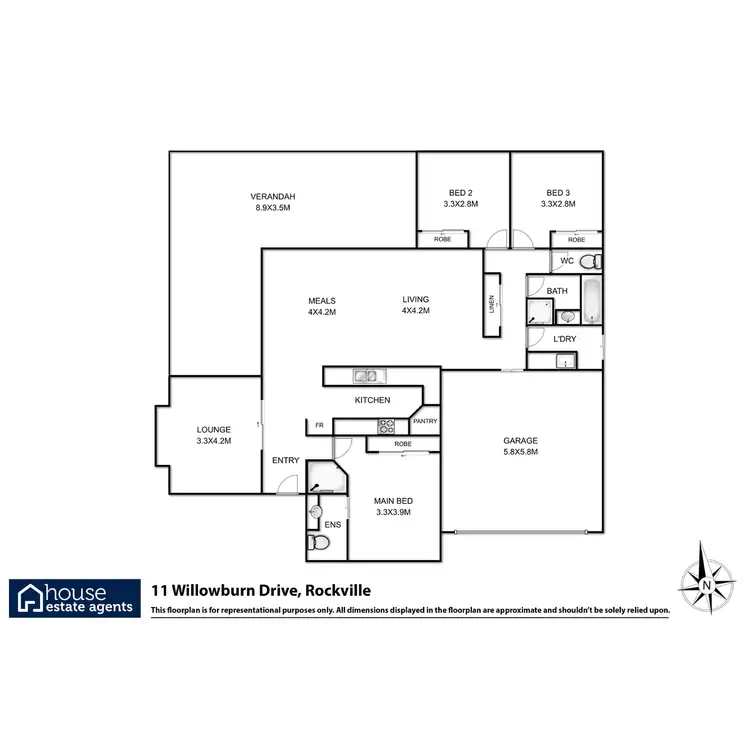 Floorplan of Homely house listing, 11 Willowburn Drive, Rockville QLD 4350