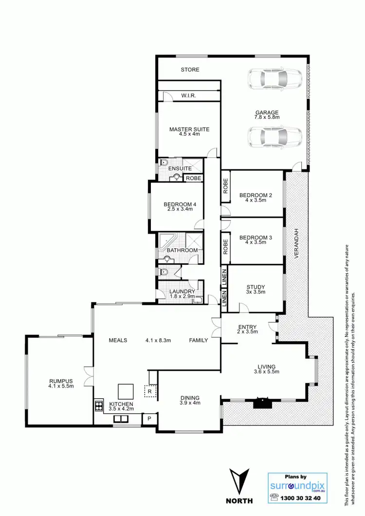 Floorplan of Homely house listing, 5 Traminer Grove, Orchard Hills NSW 2748