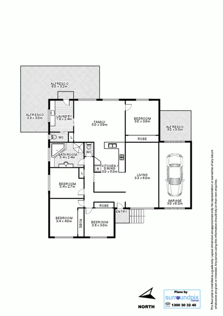Floorplan of Homely house listing, 3 Fox Place, Penrith NSW 2750