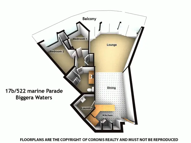 Floorplan of Homely unit listing, 17B/522 Marine Parade, Biggera Waters QLD 4216