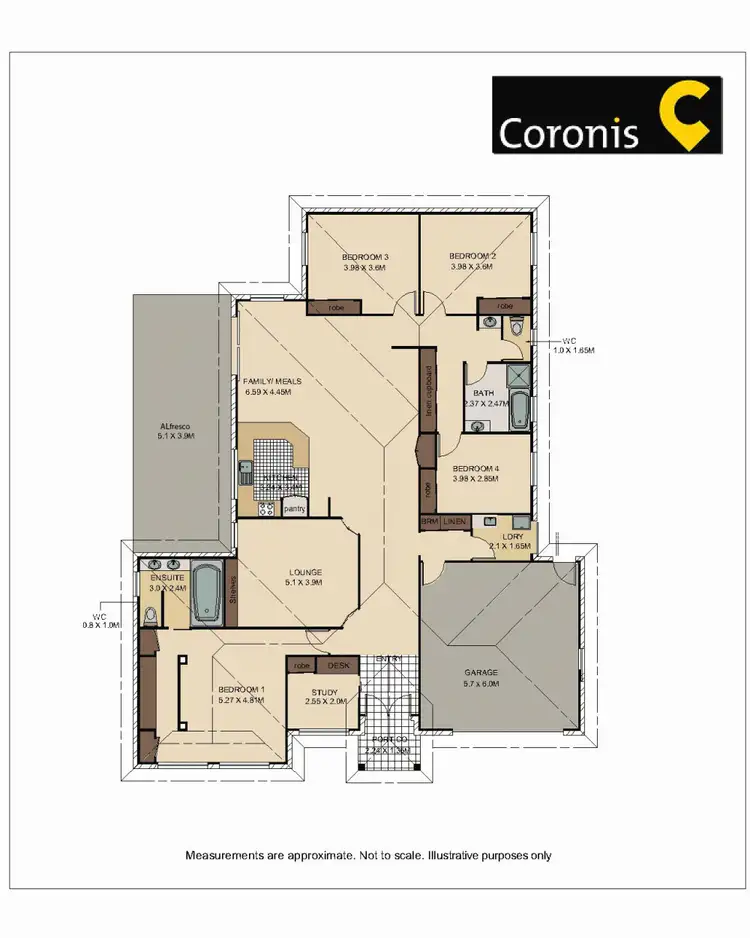 Floorplan of Homely house listing, 5 McCleverty Court, Cotswold Hills QLD 4350