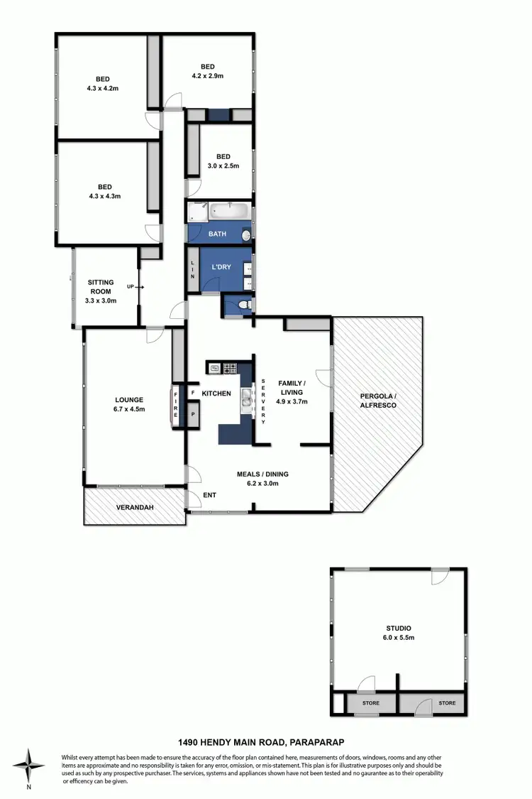 Floorplan of Homely rural property listing, 1490 Hendy Main Road, Paraparap VIC 3240