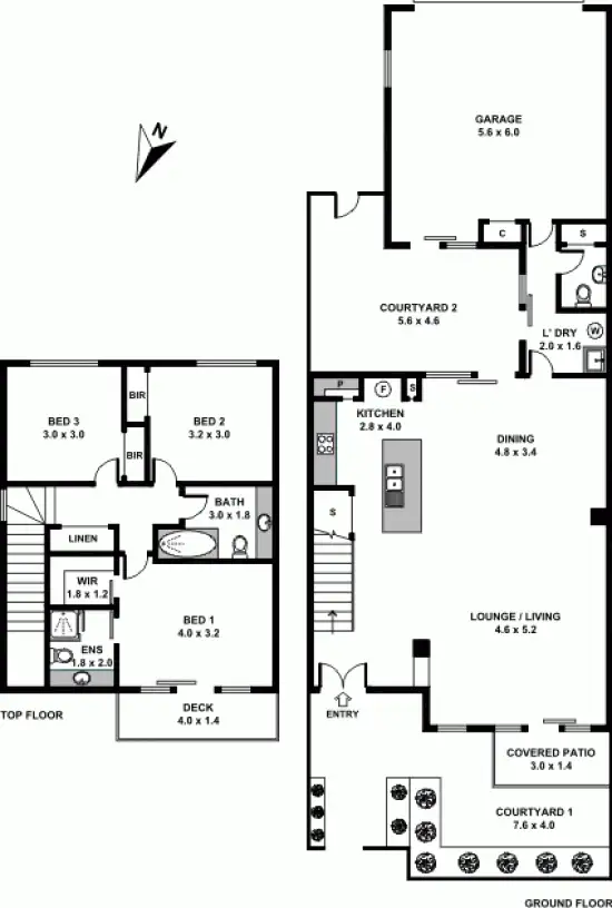 Floorplan of Homely townhouse listing, 114/80 Mcintyre Street, Hendra QLD 4011