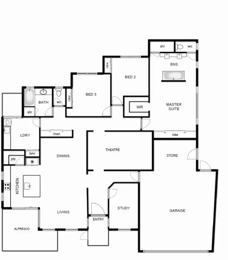 Floorplan of Homely house listing, 57 Henning Crescent, Manning WA 6152