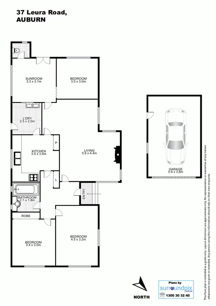 Floorplan of Homely house listing, 37 Leura Rd, Auburn NSW 2144