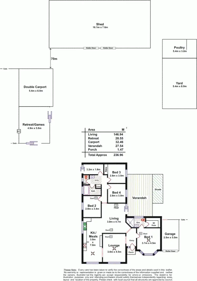 Floorplan of Homely rural property listing, 10 Hancock Drive, Lewiston SA 5501