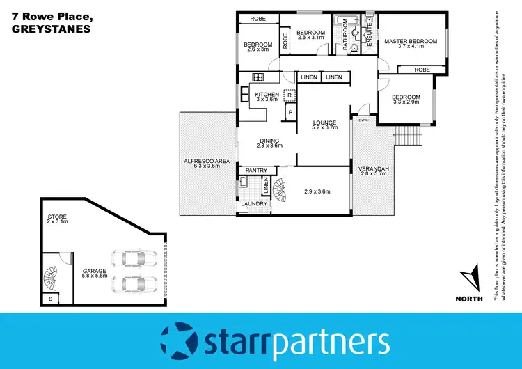 Floorplan of Homely house listing, 7 Rowe Place, Greystanes NSW 2145