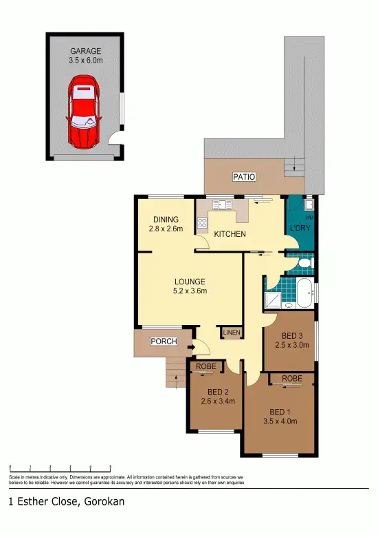 Floorplan of Homely house listing, 1 Esther Close, Gorokan NSW 2263