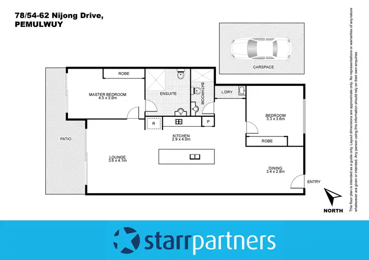 Floorplan of Homely unit listing, 78/54-62 Nijong Drive, Pemulwuy NSW 2145