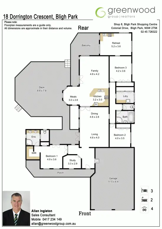 Floorplan of Homely house listing, 18 Dorrington Crescent, Bligh Park NSW 2756