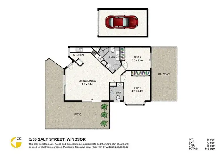 Floorplan of Homely unit listing, 5/53 Salt Street, Windsor QLD 4030