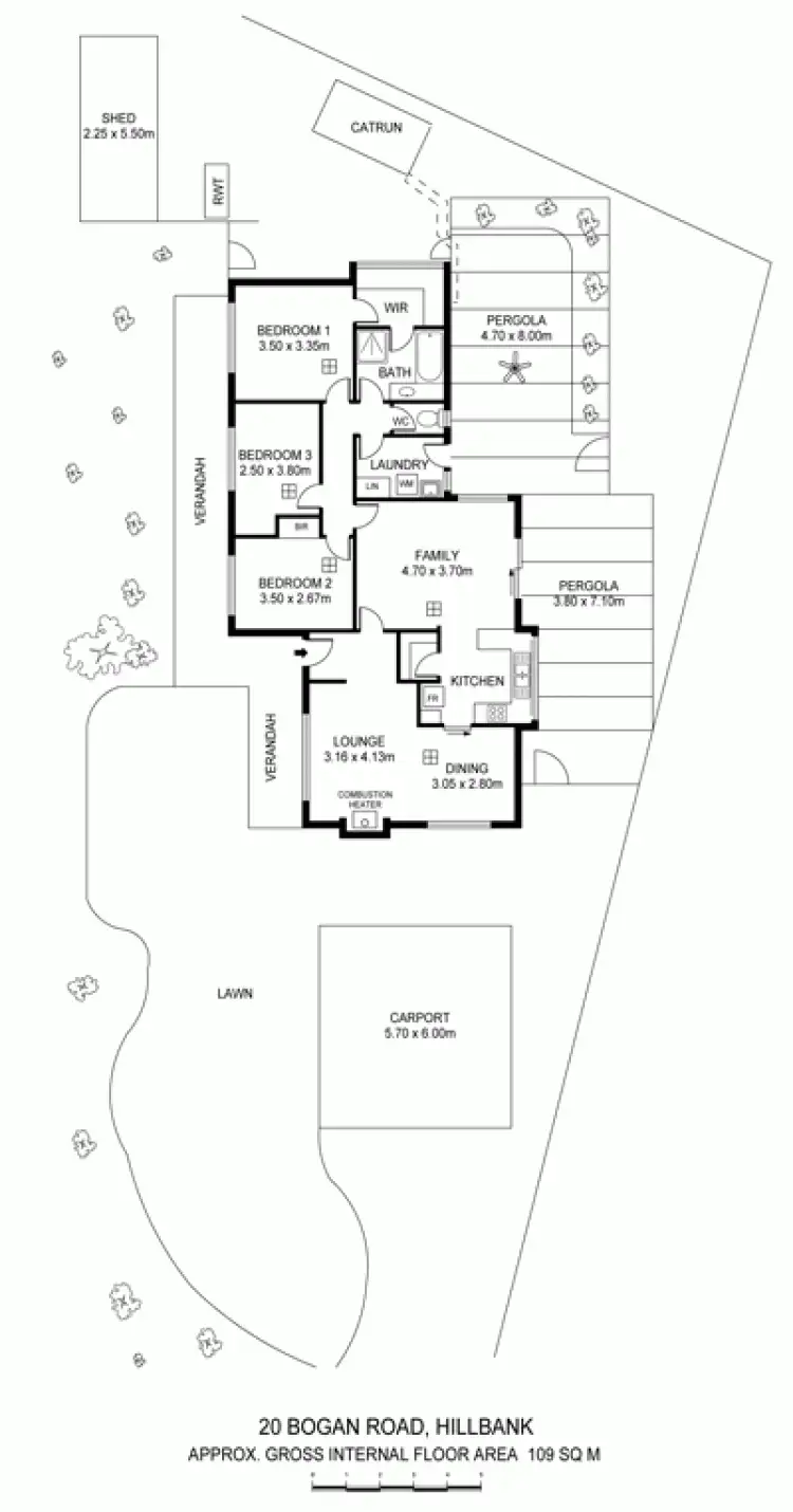 Floorplan of Homely house listing, 20 Bogan Road, Hillbank SA 5112