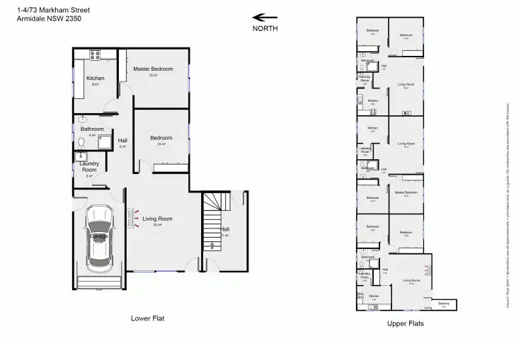Floorplan of Homely block of units listing, 73 Markham Street, Armidale NSW 2350