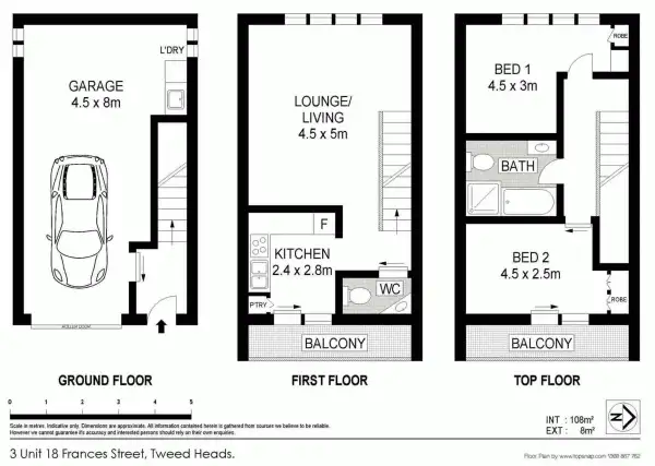 Floorplan of Homely unit listing, 3/18 Frances Street, Tweed Heads, Tweed Heads NSW 2485