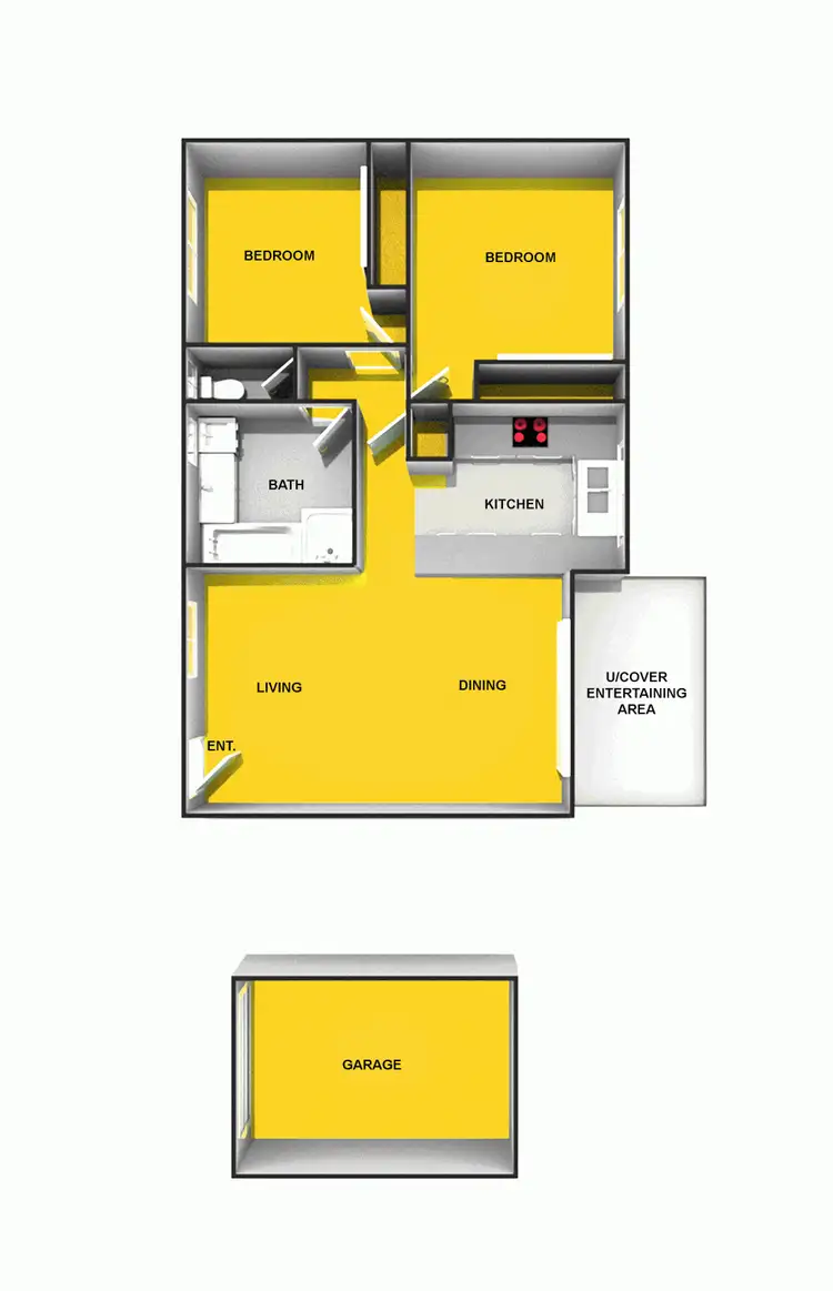 Floorplan of Homely unit listing, 1/6 Low Street, Yandina QLD 4561