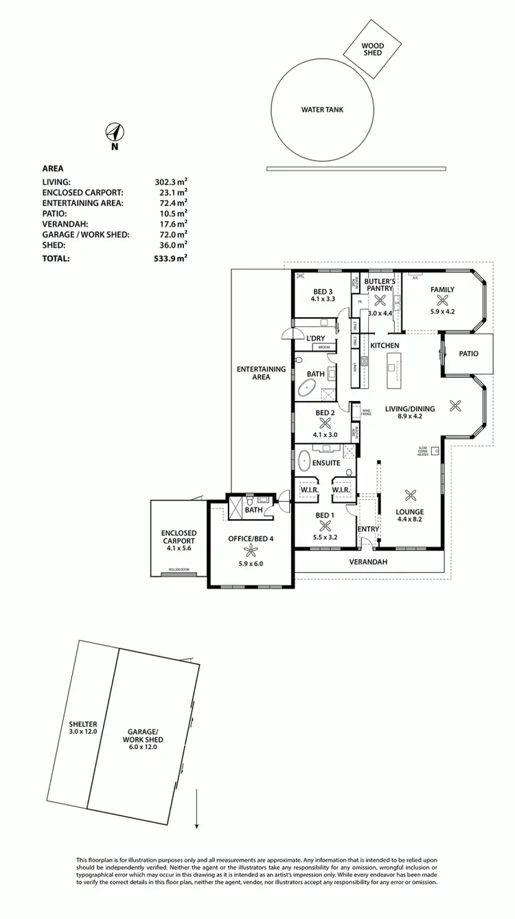 Floorplan of Homely house listing, 329 Lobethal Road, Ashton SA 5137