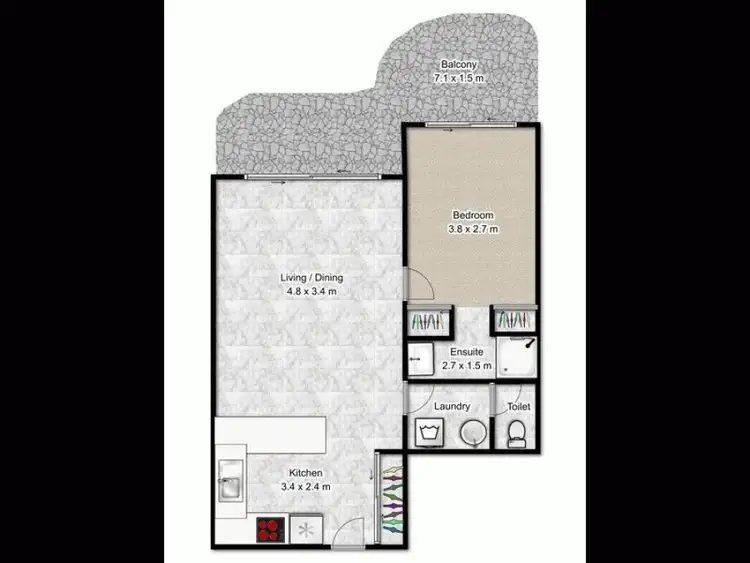 Floorplan of Homely unit listing, 34/2943 Surfers Paradise Blvd, Surfers Paradise QLD 4217
