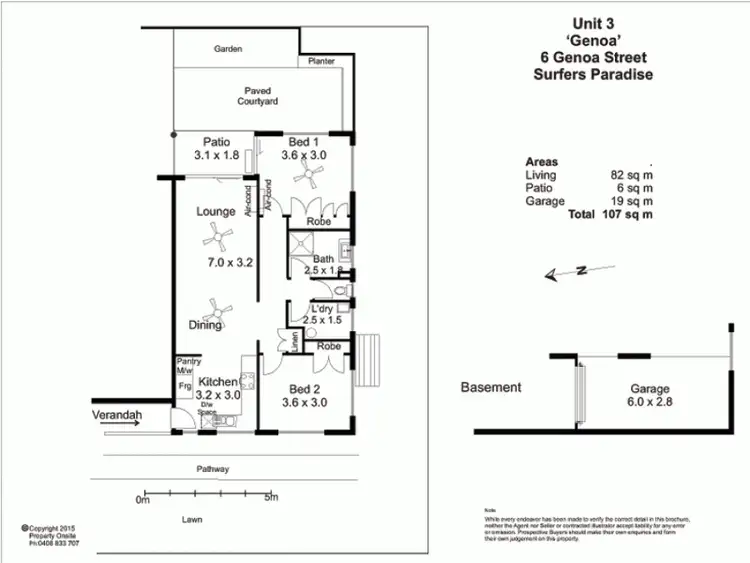 Floorplan of Homely unit listing, 3/6 Genoa Street, Surfers Paradise QLD 4217