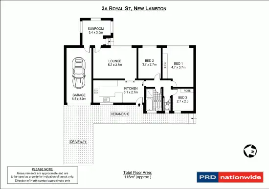 Floorplan of Homely house listing, 3A Royal Street, New Lambton NSW 2305