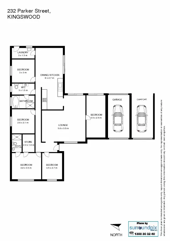 Floorplan of Homely house listing, 232 Parker Street, Kingswood NSW 2747