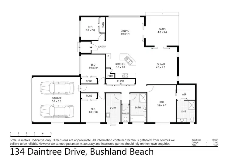 Floorplan of Homely house listing, 134 Daintree Drive, Bushland Beach QLD 4818