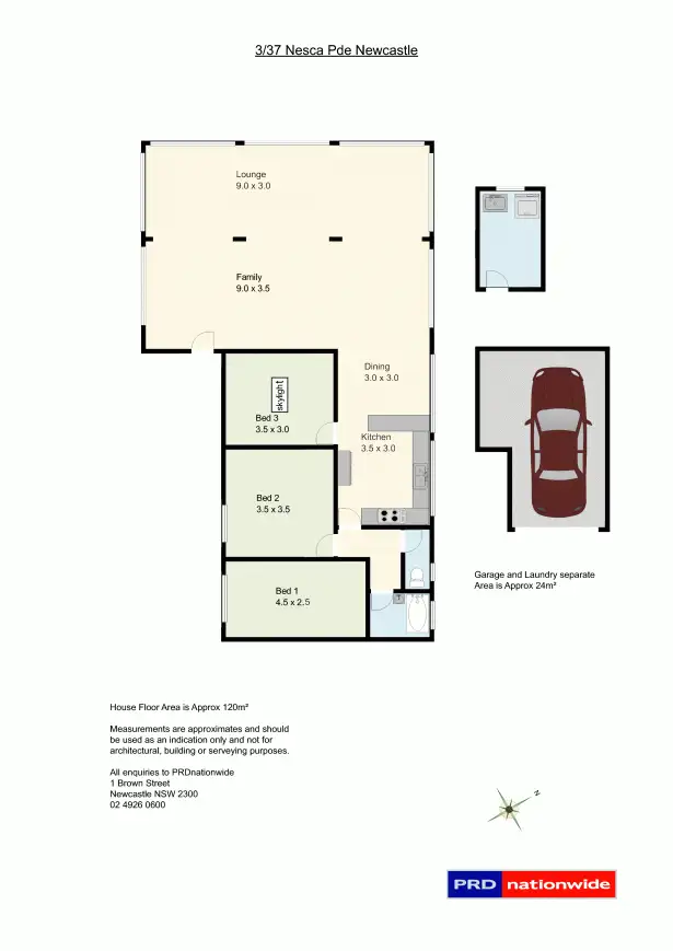 Floorplan of Homely unit listing, 3/37 Nesca Parade, The Hill NSW 2300