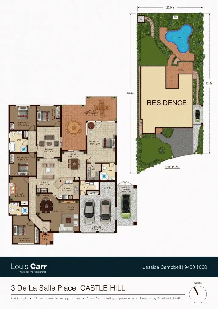 Floorplan of Homely house listing, 3 De La Salle Place, Castle Hill NSW 2154