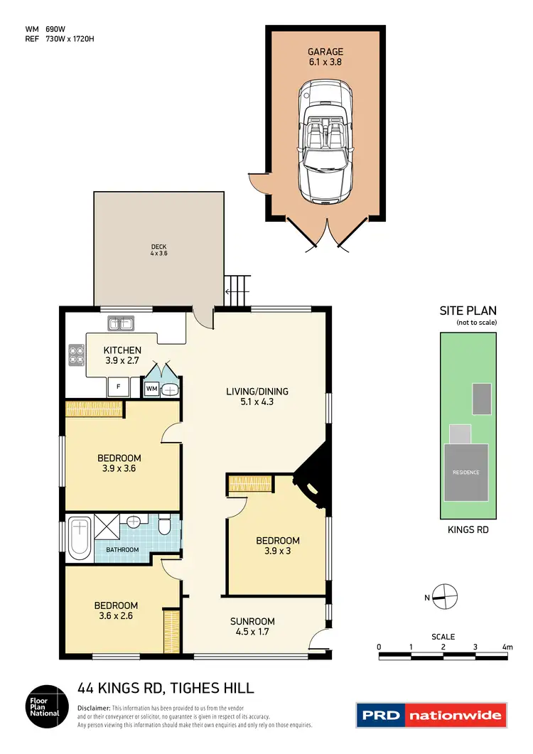 Floorplan of Homely house listing, 44 Kings Road, Tighes Hill NSW 2297
